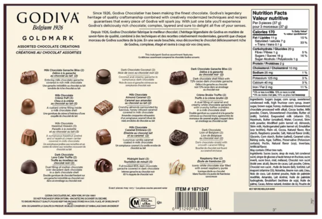 Godiva Assorted Chocolate