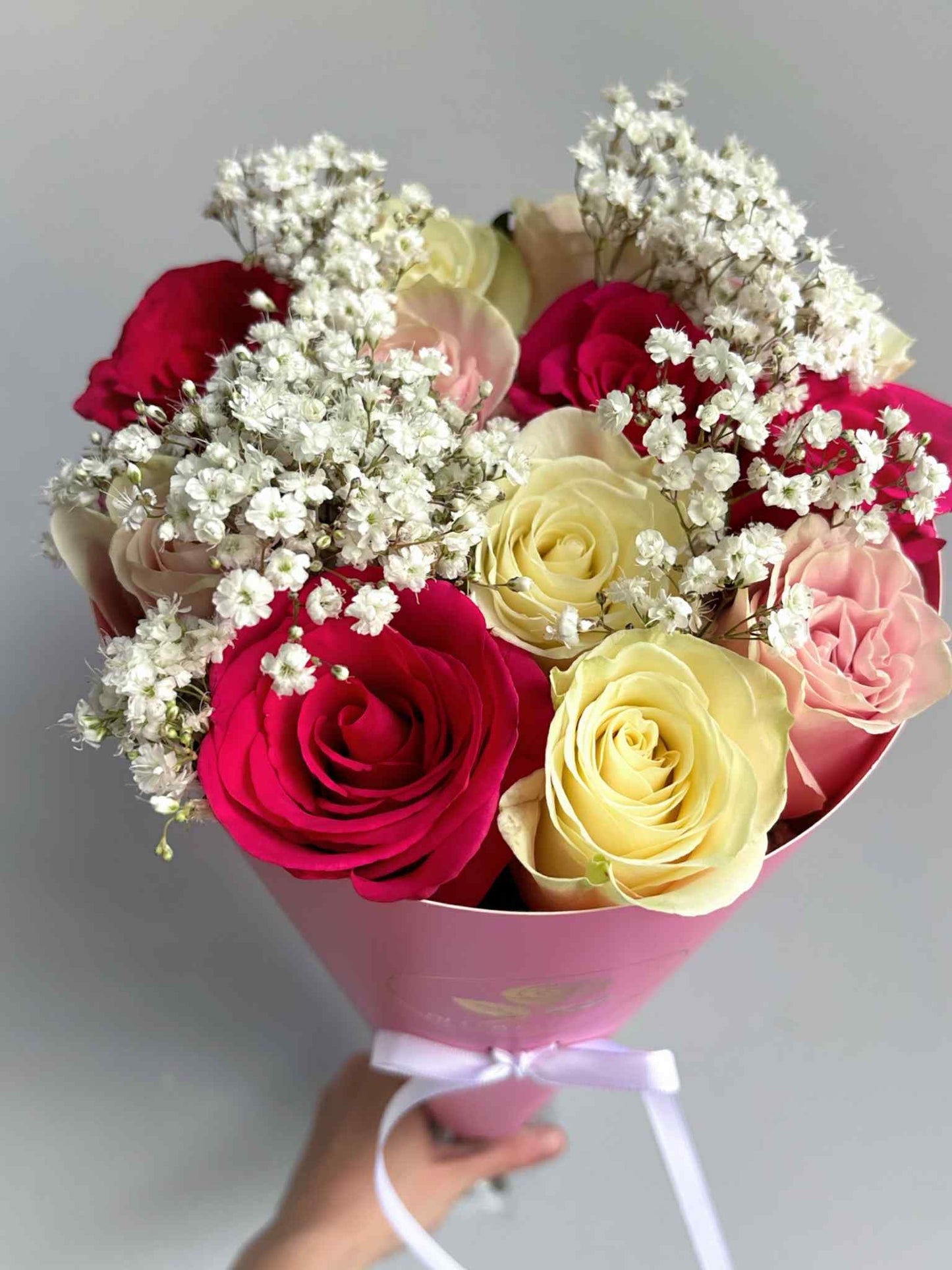 "Tutti-Frutti" White, Pink and Hot Pink
