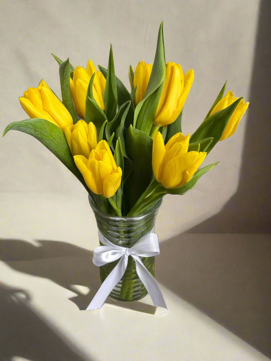 Yellow Tulips in a Vase