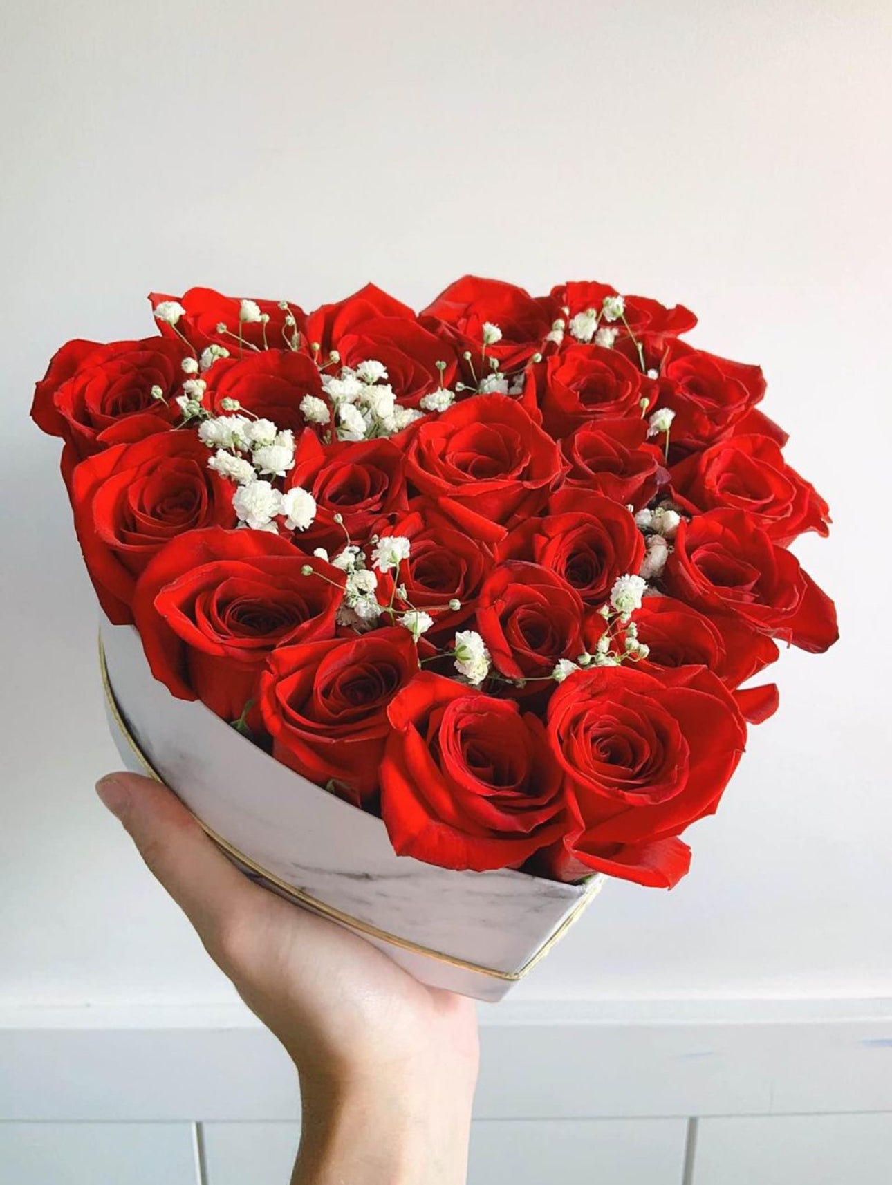 24 Roses in Heart Box