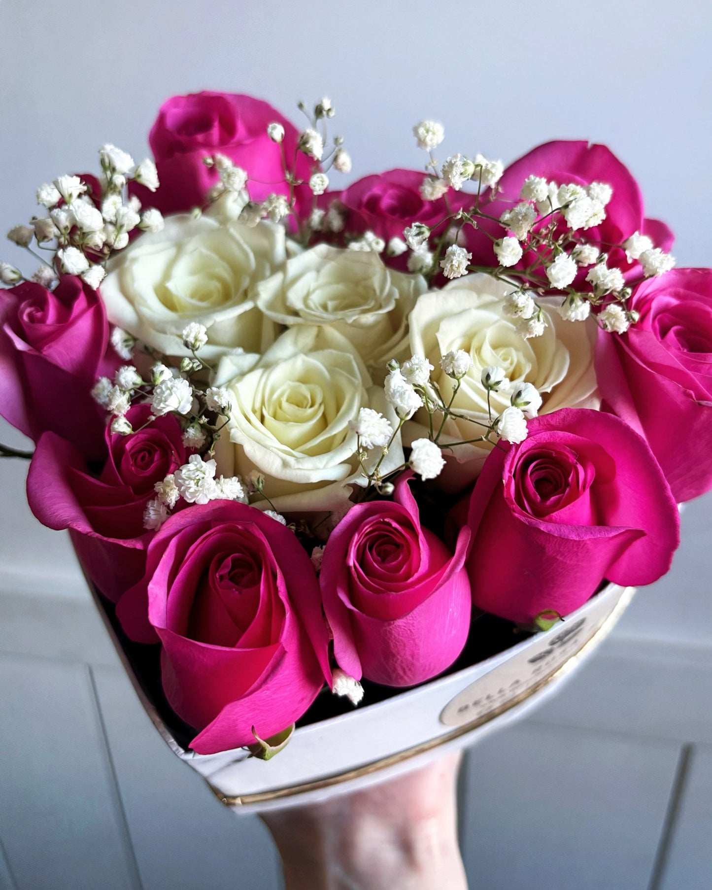 24 Roses in Heart Box