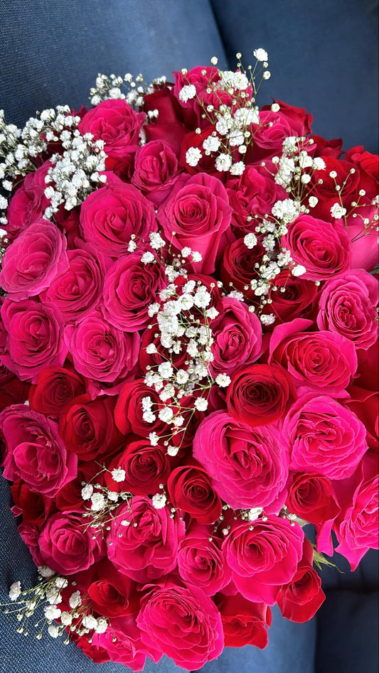 72 Red and Pink Rose Bouquet