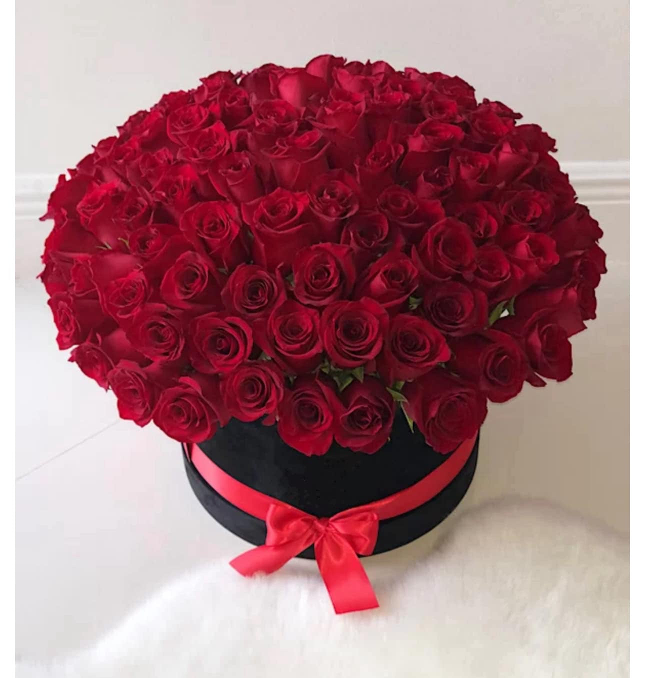 Boîte dôme de 100 roses