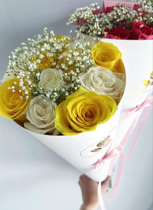 "Sun Shine" 12 Yellow & White