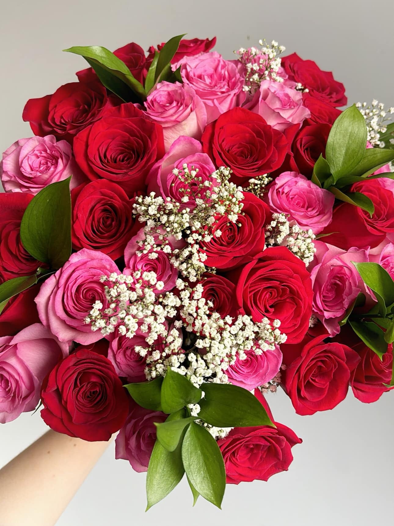 36 Red and Pink Rose Bouquet