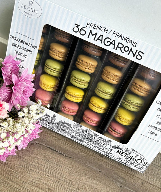 Luxury Box of 36 French Macarons