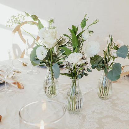 Classic White Bud Vase Collection (5 vases set)