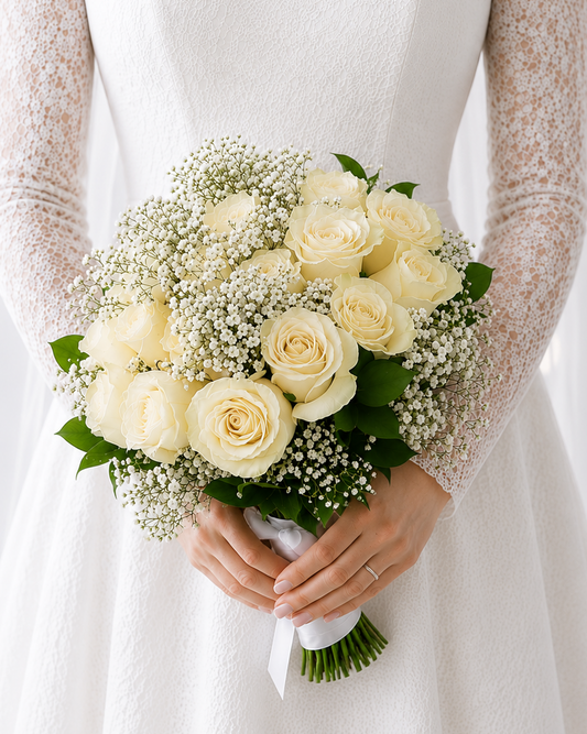 Bride's Bouquet 24 white roses