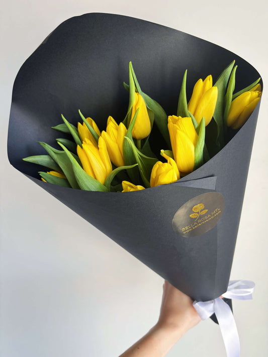 Yellow Tulips Bouquet ( 10stems )
